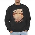 Fat Hairy Guy Big Stomach & Man Boobs Fat Dad BOD Men Sweatshirt