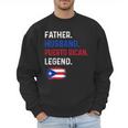 Father Husband Puerto Rican Legend Proud Dad Rico Flag Men Sweatshirt