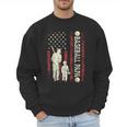 Father's Day Baseball Papa USA Flag Dad Men Baseball Men Sweatshirt