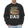 My Favorite Soccer Player Calls Me Dad US Flag Fathers Day Men Sweatshirt