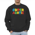 Gamer Aunt Super Auntie Gaming Matching Dad & Mom Kids Men Sweatshirt