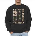 Grandpa Veteran Fathers Day Dad Veteran Camo American Flag Men Sweatshirt