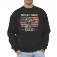 Great Dane Dad Dog Lovers American Flag 4th Of July Men Sweatshirt
