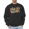 Groovy Daddy Birthday Party Peace Sign Dad 60s 70s Hippie Men Sweatshirt