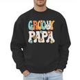 Groovy Papa Dad Retro Hippie 60s 70s Party Outfit Men Men Sweatshirt
