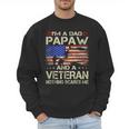 I'm A Dad Papaw And Veteran Retro Dad Papa Grandpa Men Sweatshirt