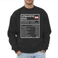 Lebanese Dad Nutrition Facts National Pride For Dad Men Sweatshirt