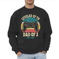 I Leveled Up To Dad Of 2 2026 Promoted To Dad Of Two Kids Men Sweatshirt