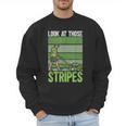 Look At Those Stripes Lawn Mowing Dad Lawn Mower Small Men Sweatshirt