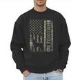 Mini Bernedoodle Dad Camo USA Flag DESIGN ON BACK Men Sweatshirt