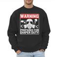 New Dad Prepared For Diaper Duty Daddy Diaper Duty Men Sweatshirt