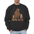 Papa Bear Dad Two Cubs Daddy Bear 2 Kids Father's Day Men Sweatshirt
