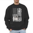 Pomsky Dad American Flag Pomsky Owner Pomsky Lover Men Sweatshirt