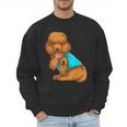 Poodle I Love Dad Tattoo Apparel Dog Dad Dads For Men Women Men Sweatshirt
