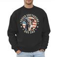 Proud Greyhound Dad American Flag Patriotic Greyhound Dad Men Sweatshirt