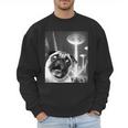Pug Alien UFO Taking a Selfie Dog Mom Dad Men Sweatshirt