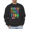 Rockin' Since 1986 Vintage Rockstar 40th Birthday Mom Dad 40 Men Sweatshirt