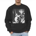 Siberian Husky Alien UFO Taking a Selfie Dog Mom Dad Men Sweatshirt