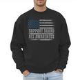 Support ALS Awareness Month USA American Flag Men Dad Men Sweatshirt