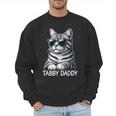 Tabby Daddy Cat Dad Graphic Grey Tabby Cat Lover Men Sweatshirt
