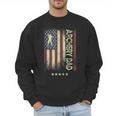 USA American Flag Archery Dad Men Sweatshirt