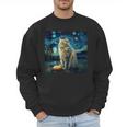 Van Gogh Starry Night Cat For Cat Lover Cat Mom And Cat Dad Men Sweatshirt