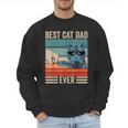 Vintage Best Cat Dad Ever Bump Fist Father's Day Cat Daddy Men Sweatshirt