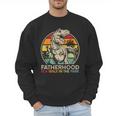 Vintage Fatherhood Is A Walk In The Park DadRex Dinosaur Men Sweatshirt