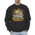 Vintage Father's Day Fishing Full Time Dad Part Time Hooker Men Sweatshirt