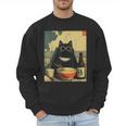 Vintage Japanese Cat Ramen Cat Dad Retro Graphic Women Men Sweatshirt Vintage Japanese Cat Ramen Cat Dad Retro Graphic Women Men Sweatshirt