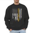 Vintage USA Flag Korea Taekwondo Training Dad Silhouette Men Sweatshirt