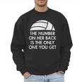 Volleyball Dad MoM Daughter Back Number Men Sweatshirt