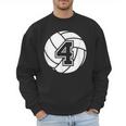 Volleyball Player 4 Volleyball Mom Dad Jersey Number 4 Men Sweatshirt