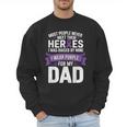I Wear Purple For My Dad Pancreatic Cancer Support Men Sweatshirt