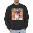 Welsh Corgi Pembroke Dog Corgi Dad -Adults Small Classic Fit Short Sleeve Cotton Polyester Blend Men Sweatshirt