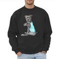 Women Dog Pitbull I Love Dad Tattoo Men Sweatshirt