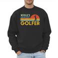 Worlds Okayest Golfer Retro Golf Joke Dad Men Women Kids Men Sweatshirt
