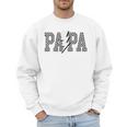 Checkered Papa Lightning Bolt Fathers Day Dad Grandpa Men Sweatshirt