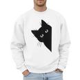 Curious Cat Peeking Sneaky Cat Cat Mom Cat Dad Men Sweatshirt Curious Cat Peeking Sneaky Cat Cat Mom Cat Dad Men Sweatshirt