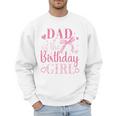 Dad Of The Birthday Girl Bow Cute Pink Matching Family Party Men Sweatshirt
