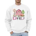 Dad Pink Farm Animal Birthday Kids Matching Family Men Sweatshirt