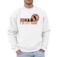 Disc Golf I'd Hit That Frisbee Golfer Retro Men Dad Men Sweatshirt