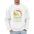Here-Fishy Fishing Boy Large Mouth Bass Dad Men Sweatshirt