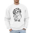 Long Hair Dachshund Lover Doxie Mom Dad Cute Wiener Dog Small Men Sweatshirt