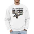 Mallard Duck Hunting Camo Easily Distracted Duck Dad Men Sweatshirt
