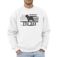 Pug Dad Distressed American Flag Patriotic Dog Men Sweatshirt