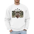 Retro Camo Dad Hunting Camouflage Deer Matching Men Sweatshirt