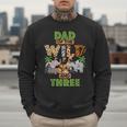 3rd Birthday Zoo Safari Jungle Dad Of The Wild And Three Men Sweatshirt