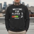 3rd Time Dad Mom Waiting For Player 5 Baby 3 Announcement Men Sweatshirt