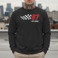 67 Pit Crew Six Seven Racing Birthday Race Car For Dad Mom Men Sweatshirt